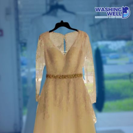 Wedding Dresses Hanging on a Rack